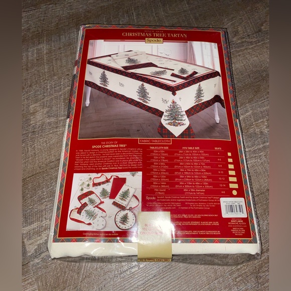 Spode Christmas Tree Tartan New in Package 60” x 102” - Picture 4 of 7